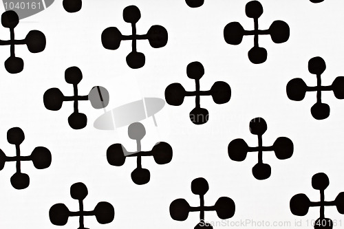 Image of Black and white pattern fabric