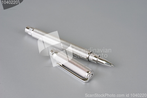 Image of pen of white gold
