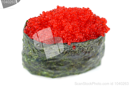 Image of Red tobiko sushi