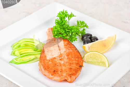 Image of Grilled salmon steak