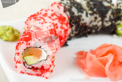 Image of sushi rolls