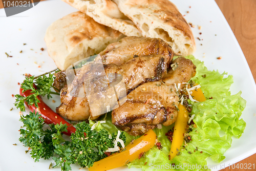 Image of roasted chicken drumstick