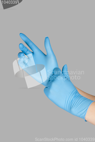 Image of Blue gloves