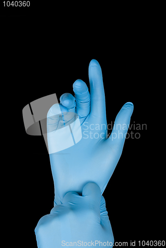 Image of Blue gloves