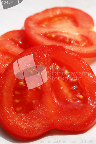 Image of Juicy red tomato slices