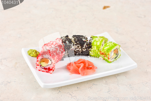 Image of sushi rolls