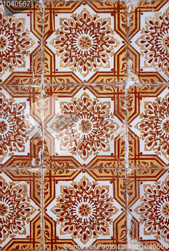 Image of Traditional Portuguese glazed tiles