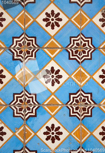 Image of Traditional Portuguese glazed tiles