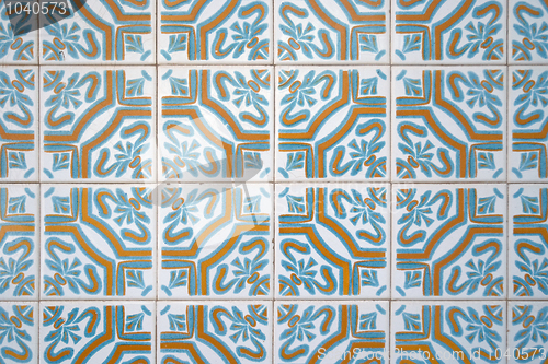 Image of Traditional Portuguese glazed tiles