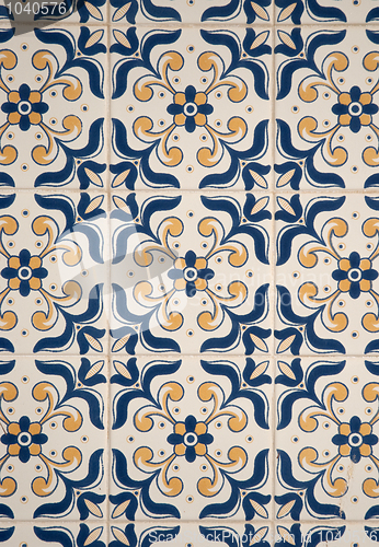 Image of Traditional Portuguese glazed tiles