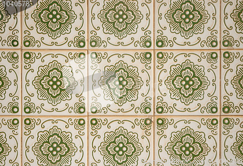 Image of Traditional Portuguese glazed tiles