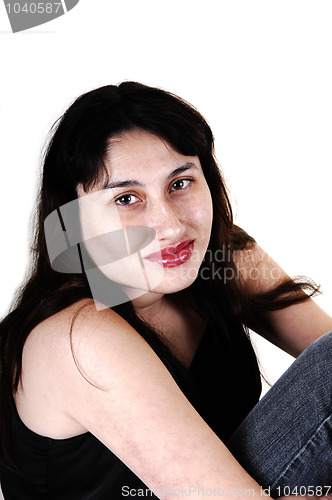 Image of Girl sitting on floor.