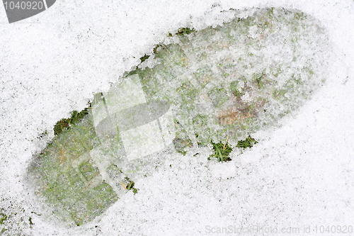 Image of Footstep on Ice