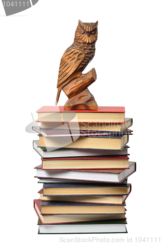 Image of Wooden Owl and Books