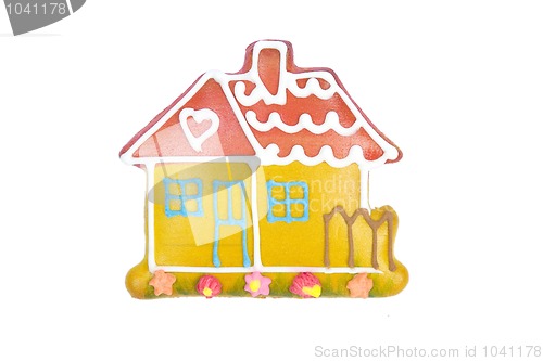 Image of christmas house made from gingerbread