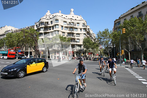 Image of Barcelona cyclists