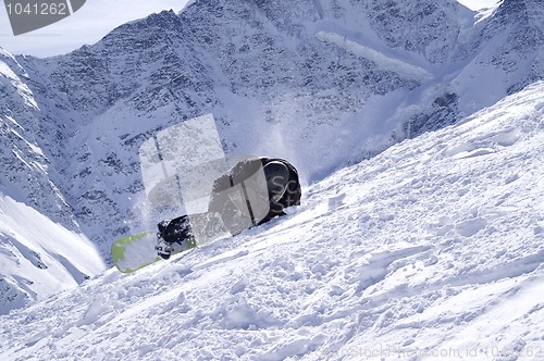 Image of Snowboarder on the ski slope
