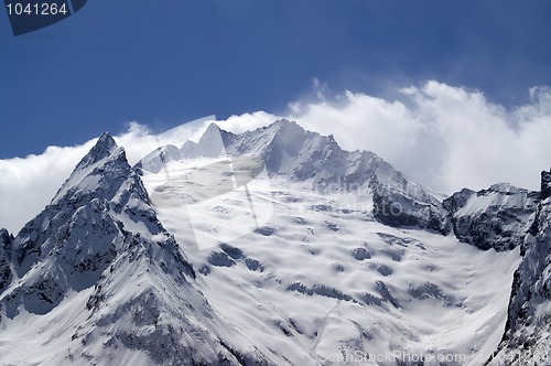 Image of Glacier. Caucasus Mountains, Dombay.