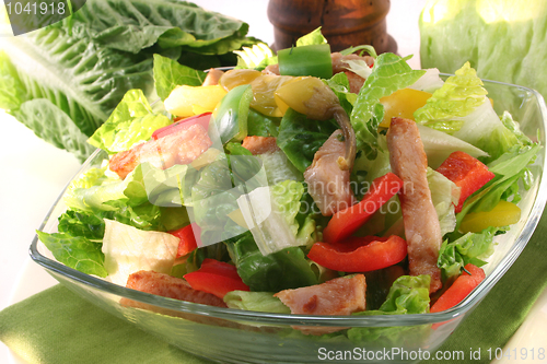 Image of Mixed salad with strips of turkey