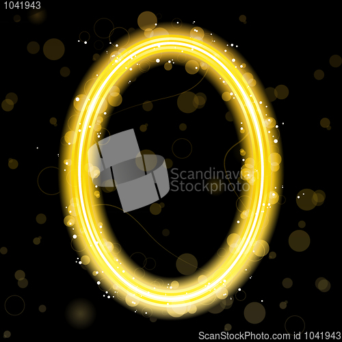 Image of Number Golden Lights with Glitter and Sparkles