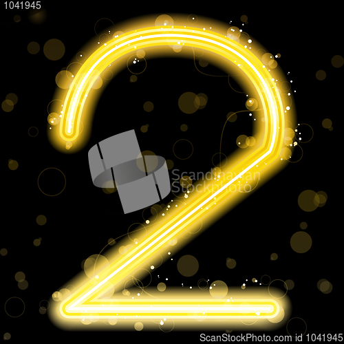 Image of Number Golden Lights with Glitter and Sparkles