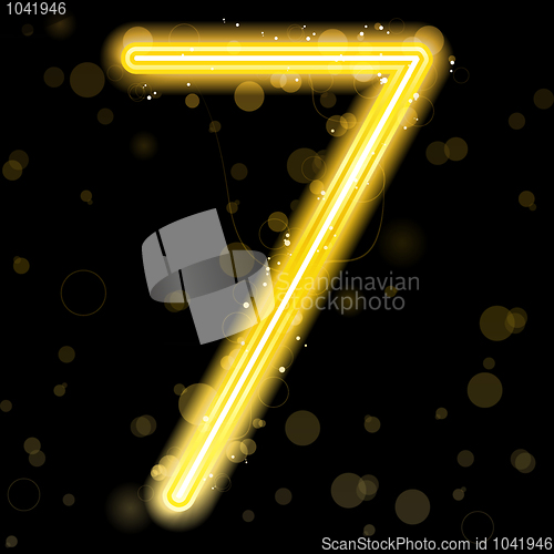 Image of Number Golden Lights with Glitter and Sparkles