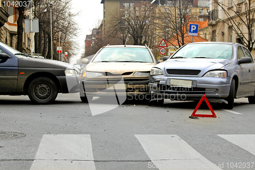 Image of Three car crash