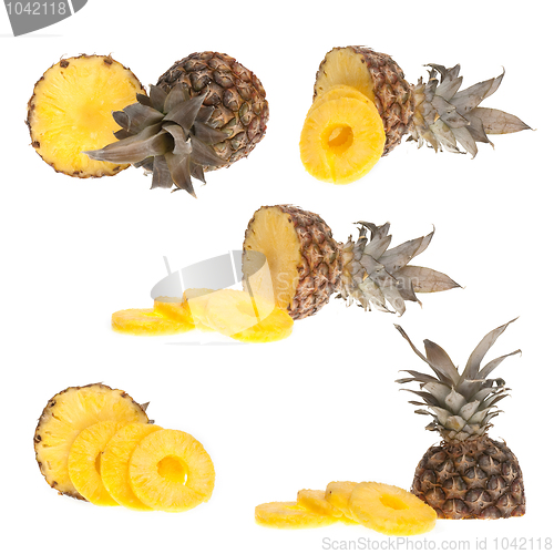 Image of Whole and half pinapple