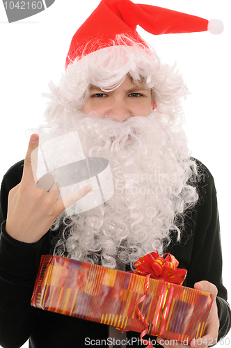 Image of teenager in  hat santa