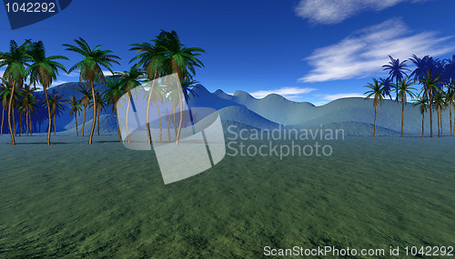 Image of colorful tropical landscape