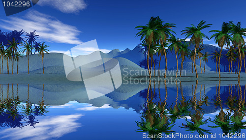 Image of colorful tropical landscape