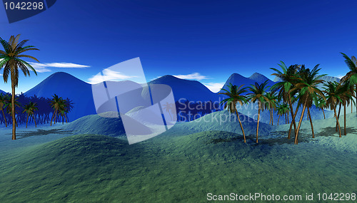 Image of colorful tropical landscape