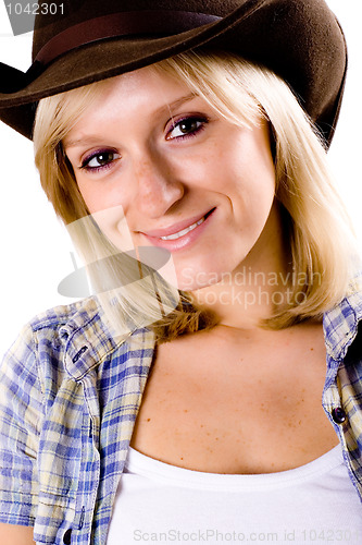 Image of western woman in cowboy hat