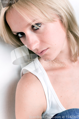 Image of attractive sad woman