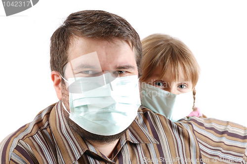 Image of people with surgical face masks