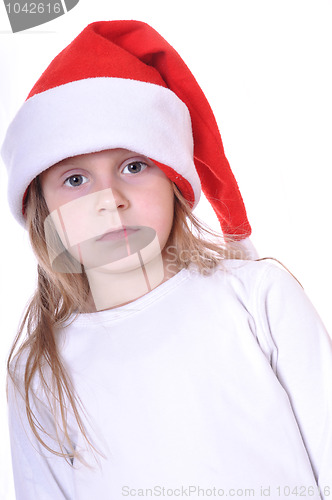 Image of thoughtful Christmas child