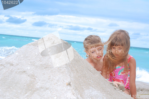 Image of children playing on the beach