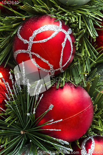 Image of Christmas decorations background 