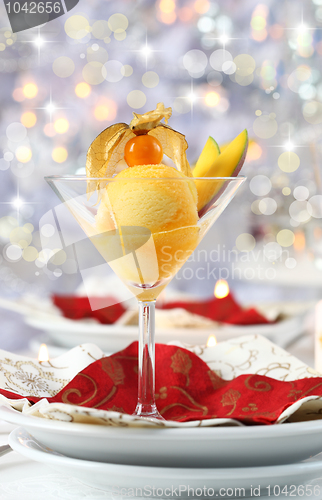 Image of Mango sorbet for Christmas