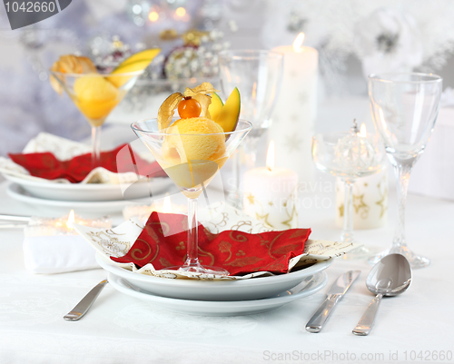 Image of Mango sorbet for Christmas