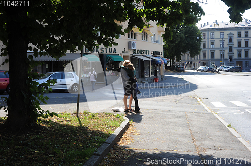 Image of Couple kissing