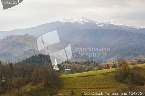 Image of village in Carpathian mountains