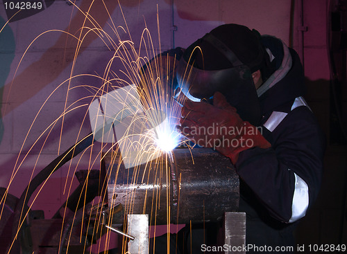 Image of Steel tube MIG welding