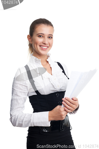 Image of Business woman with documents