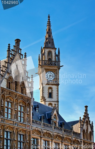 Image of Neo-Gothic Architecture - PostPlaza, Ghent (Gent), Belgium