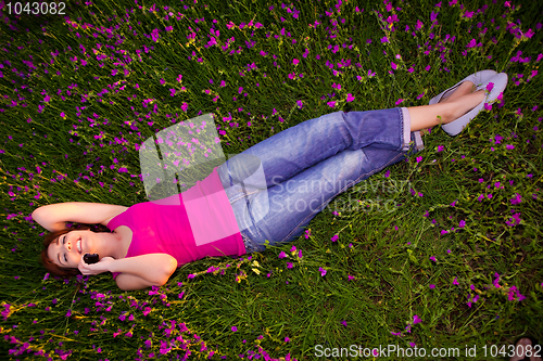 Image of Girl talking on cellphone