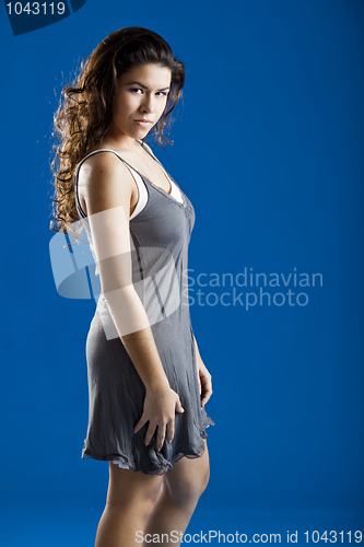 Image of Fashion woman in blue