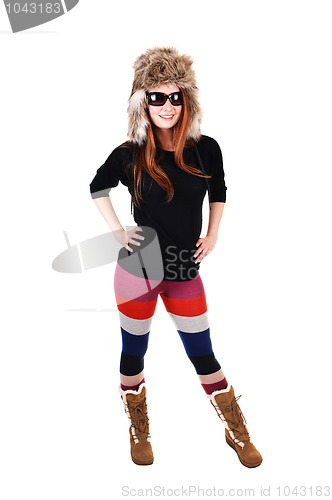 Image of Girl in tights.