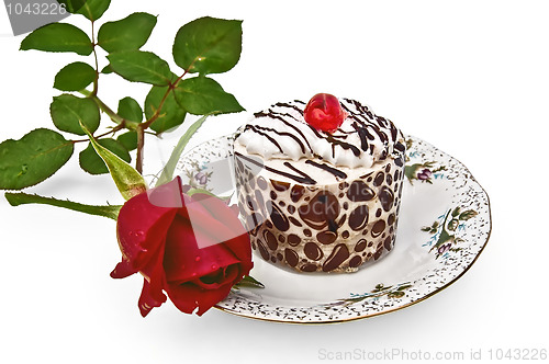 Image of Cake with a rose