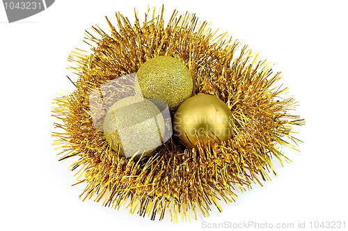 Image of Nest of tinsel with balls